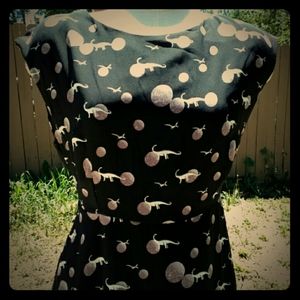 Awesome Dinosaur Black Dress XL